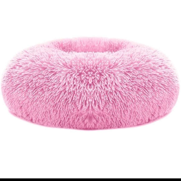 Fresh Fab Finds Pet Dog Bed Soft Warm Fleece in Pink, Size M/L, New - Picture 6 of 6